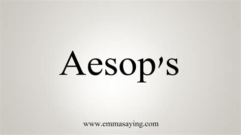 how to say aesop.